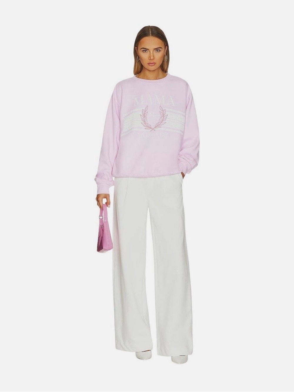 Show Me Your Mumu Light Pink Mama Stanley No Days Off Pullover Sweatshirt Small